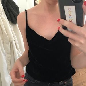 NWT Banana Republic Velvet Cowl Neck Top| Size: XS